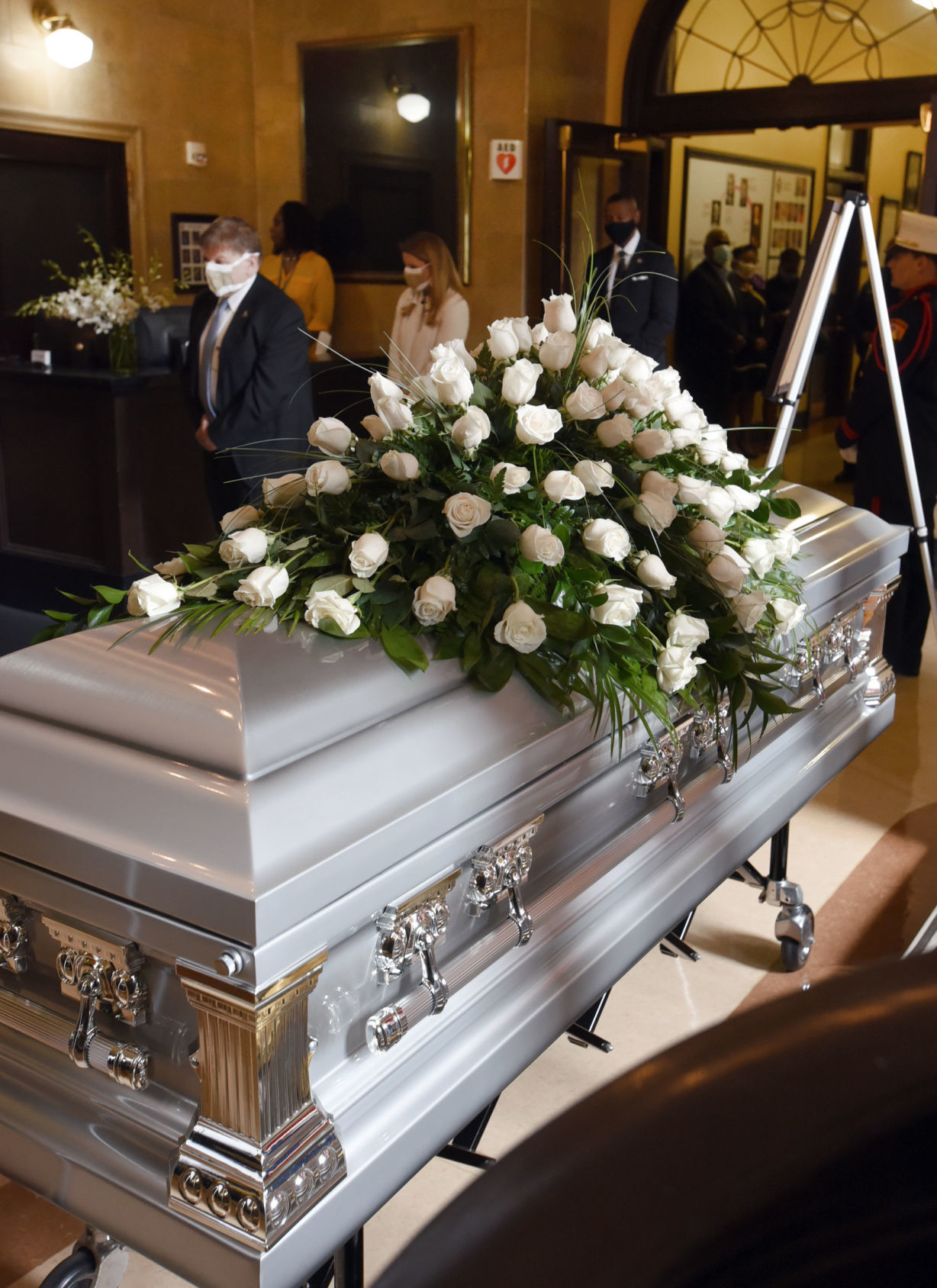 Vivian Burke lies in state